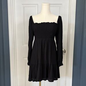 Abercrombie & Fitch Elegant Black Long Sleeve Dress